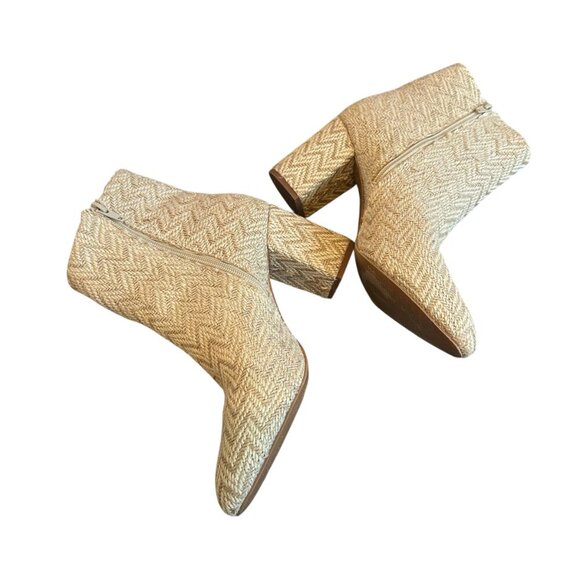 Band of Gypsies Andrea Ankle Booties Boots Block Heel Jute Textured Size 9.5 - Picture 6 of 12